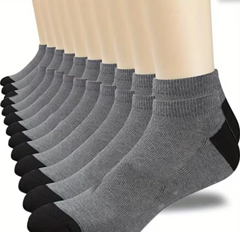 10pairs Breathable Cotton Sports Stockings Men Bamboo Fiber Autumn and Winter Men Socks Sweat Absorption Deodorant Business Sox.