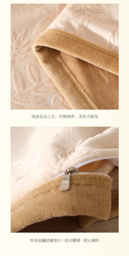 2025 new light luxury high gram weight carved fleece milk fleece bed sheet four-piece set thickened warm bedding winter.
