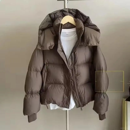 2023 neue Winter Puffer Jacke Frauen Mode Mit Kapuze Unten Baumwolle Mantel Weibliche Lose Beiläufige Warme Parkas Oberbekleidung.