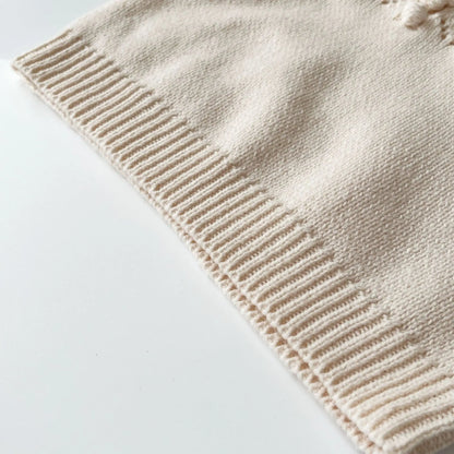 Babykleidungsset 2025, Herbst und Winter, neuer Baby-Strickanzug, Handhaken, Ballpullover + Blasenball-Rock, Hose