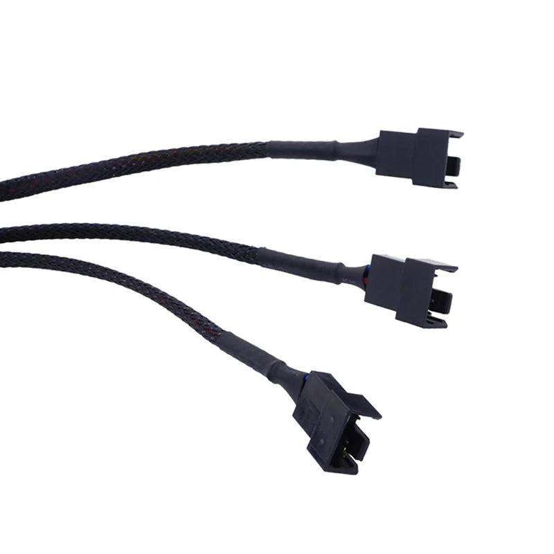 New 4 Pin Pwm Fan Cable 1 To 4/3/2/1 Ways Splitter Black Sleeved 27cm Extension Cable Connector Pwm Extension Cables.