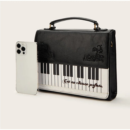 Fashion Polka Dot Ladies Piano Bag New Style Niche Underarm Shoulder Bag Sweet Personality Piano Backpack Women's Bag Square Bag