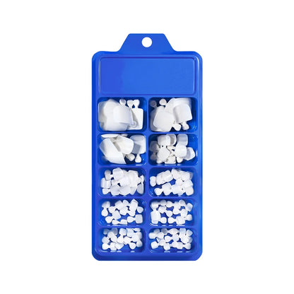 100pcs Fake Toenail Natural White Press On Toe Foot Full Cover Square Nails Art Tips Artificial Acrylic False Nail Manicure Tool.