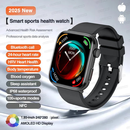 2025 New Iatrology Grade Smart Watch Women Blood pressure Blood oxygen Fat Heart Rate Menstrual Tracking BT Call Bracelet Ladies
