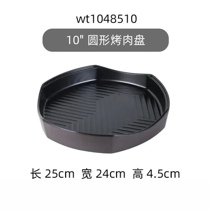 Hotpot Restaurant Melamine Tableware Black Frosted Dinner Plate Japanese Sushi Plates Not Easily Broken Snack Fruit Dishes