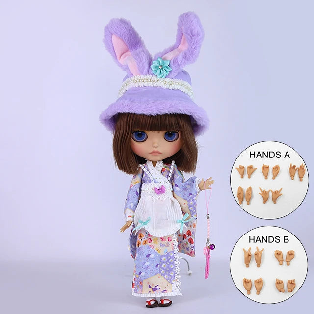 ICY DBS Blyth Doll BJD Joint Body tan Skin Matte Face Set Doll 1/6 30cm Girl Gift Anime SD