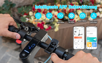 RCB EV10K PRO ABE Electric Scooter, App Control, 10'' Foldable 400W Electric Scooter Adults, E-Scooter with Dual shock absorbers.