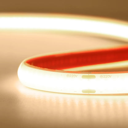 COB LED Streifen Licht Dimmer Schalter EU UK Power Kit 220V 230V 3000K 4000K 6000K 288LED Helle Flex Band Wasserdichte Lineare Beleuchtung