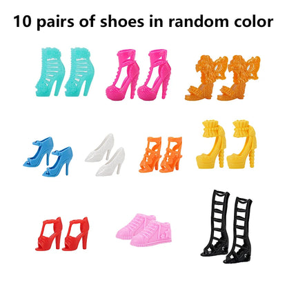 1 Set Fashion Clothes For Doll Clothes Coat Jacket Pants Dress Shirt Sweater Skirt Daily Wear Mini Doll Accessories Girl`s Toy