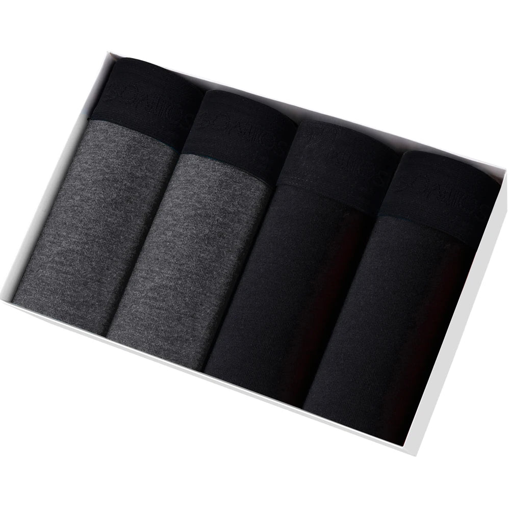 4 stücke Boxer Shorts Schlüpfer der Männer Homme Unterhose Boxershorts Unterwäsche für Mann Baumwolle Männliche Paar Sexy Set Calecon Lot weiche Box