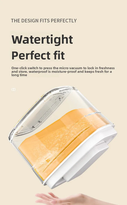 Square press storage tank sealed tank kitchen grains plastic candy jar fruit powder box transparent storage tank.