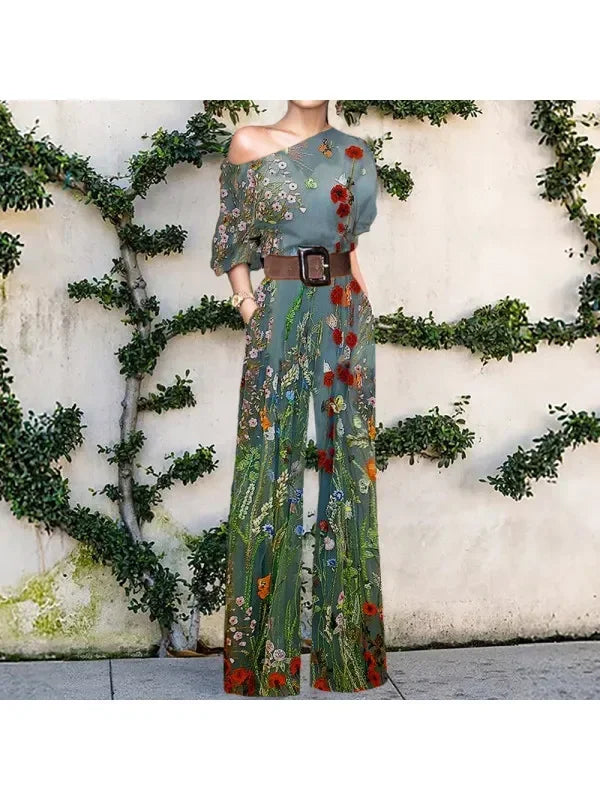 Women Jumpsuits New In Spring Autumn Female Chic Elegant Office Lady Wide Leg Pants Bodysuits Jump Suits for Women One Pieces