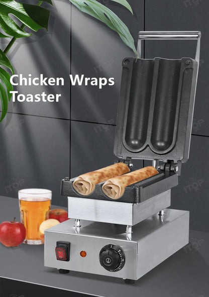 Shawarma Gyro Toaster Tortilla Wrap Sandwich Buritto Press Maker Machine Heater Warmer Roll Durum Doner Kebab Grill Griddle.