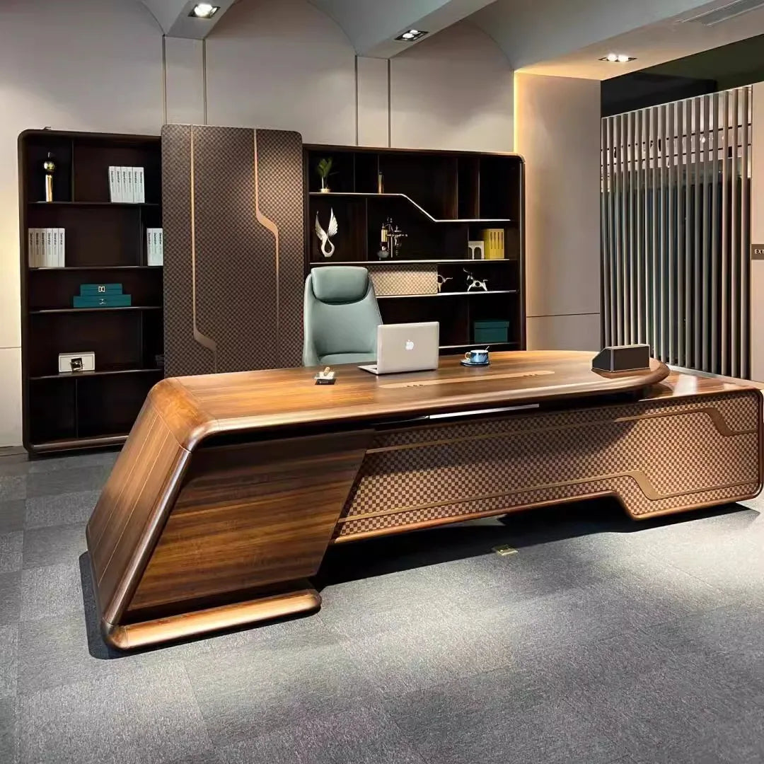Leichter Luxus-Chef-Tisch, Chef-Schreibtisch, einfache moderne Büromöbel für Stuhlpersonen, speziell geformter kreativer Allgemein