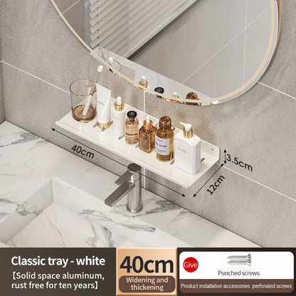 Badezimmerregal, Badezimmerregal, Toilettenlagerregal, Toilette, Küchenraum, Aluminium, zum Aufhängen an der Wand, stanzfreies Regal