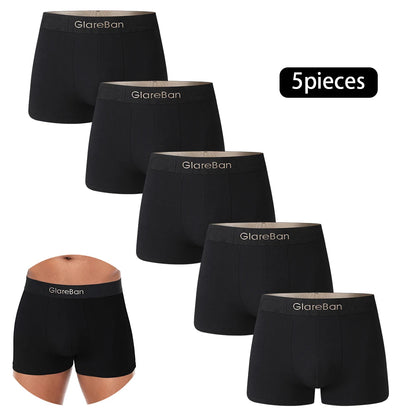 5 stück Pack Schwarz Gold Luxus Marke Baumwolle Boxer Shorts Männer Unterwäsche Weiche Männliche Unterhose für Männer Briefs Boxershorts Sport So