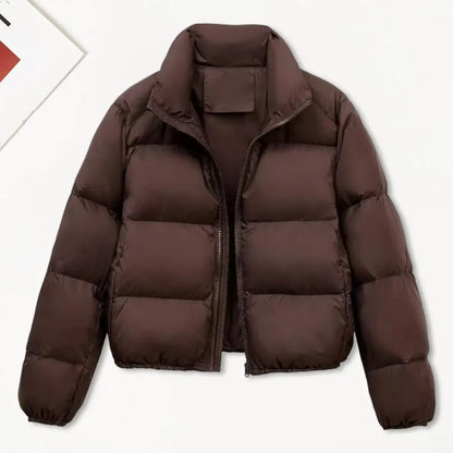 Reversjacke, einfarbige Jacke, winddicht, gepolstert, Daunenmantel mit Stehkragen für Herren und Damen, schmale Passform, Outdoor-Jacke für den Winter.