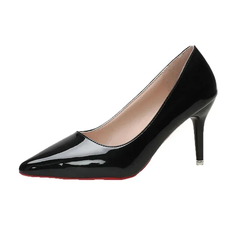 Sexy Red Bottom Women High Heels Classic Ladies Pumps Autumn Soft Leather Dress Heel Shoes for Women Banquet Wedding High Heels.