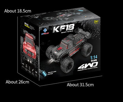 Teeggi 4WD 2.4G RC Drift Car 80KM/H 1:14 High Speed Off-Road Racing Car Brushless 3S Remote Controller Car Truck Toy For Gift