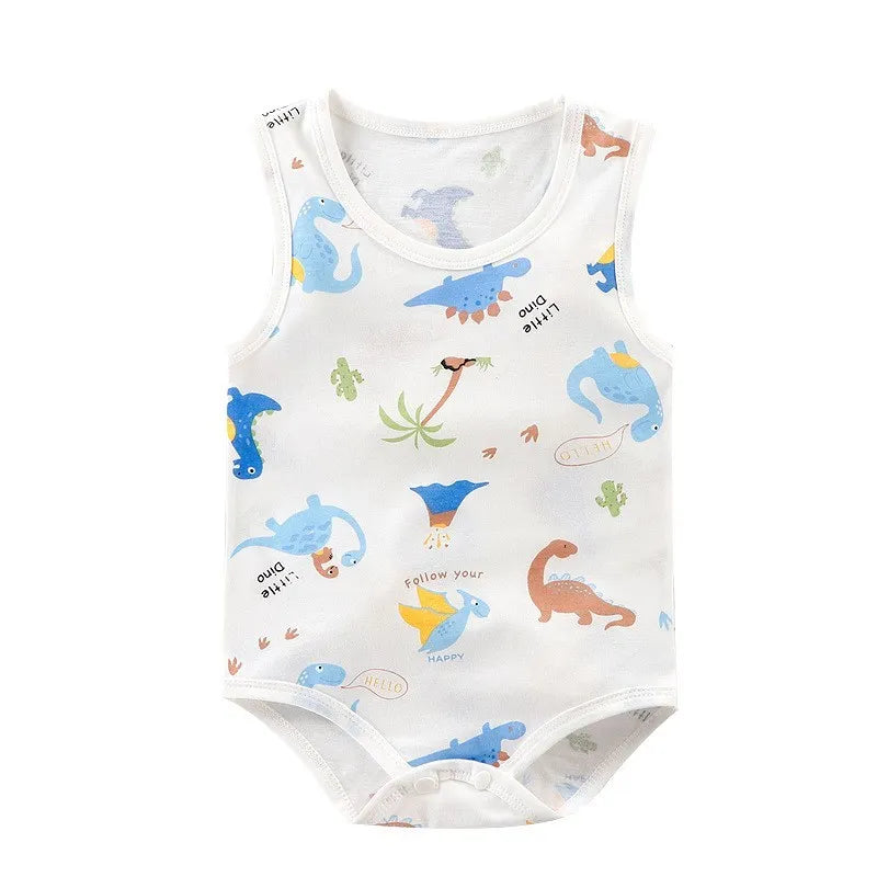 Sommer Baby Body Kinder Ärmellose Casual Einteiliges Neugeborenen Jungen Mädchen Cartoon Tier Strampler Kleinkind Overall Kleidung 0-2 jahre.