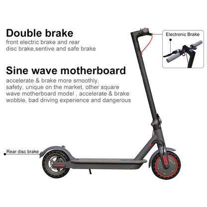 JUICEASE 365GO Adult Electric Scooter Max Speed 31km/h Max Range 20km For Xiaomi 350W Motor 36V with Smart APP Foldable EScooter.