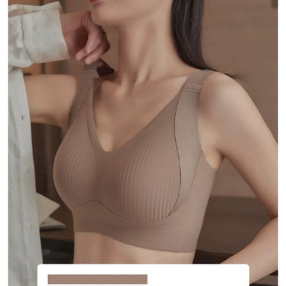 Non-trace body underwear women's bra anti-sag large size adjustment breast women big breasts small