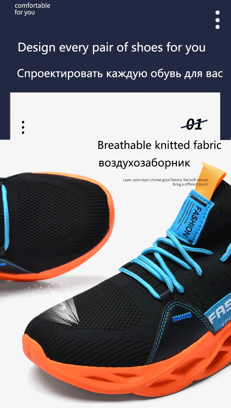 Men Shoes Breathable Fashion Mesh Running Shoes Man High Quality Unisex Light Tennis Baskets Athletic 2023 Sneakers for Men.