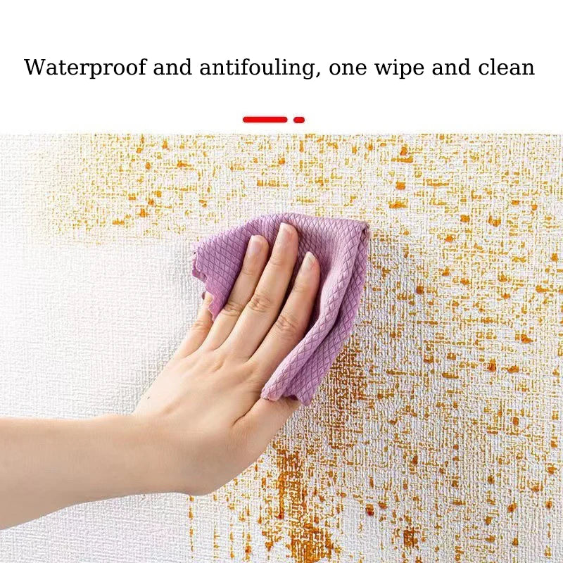 DIY Leinen 3d Schaum selbst klebende PVC einfarbig verdickt wasserdicht Hintergrund Wand Renovierung Tapete Wanda uf kleber