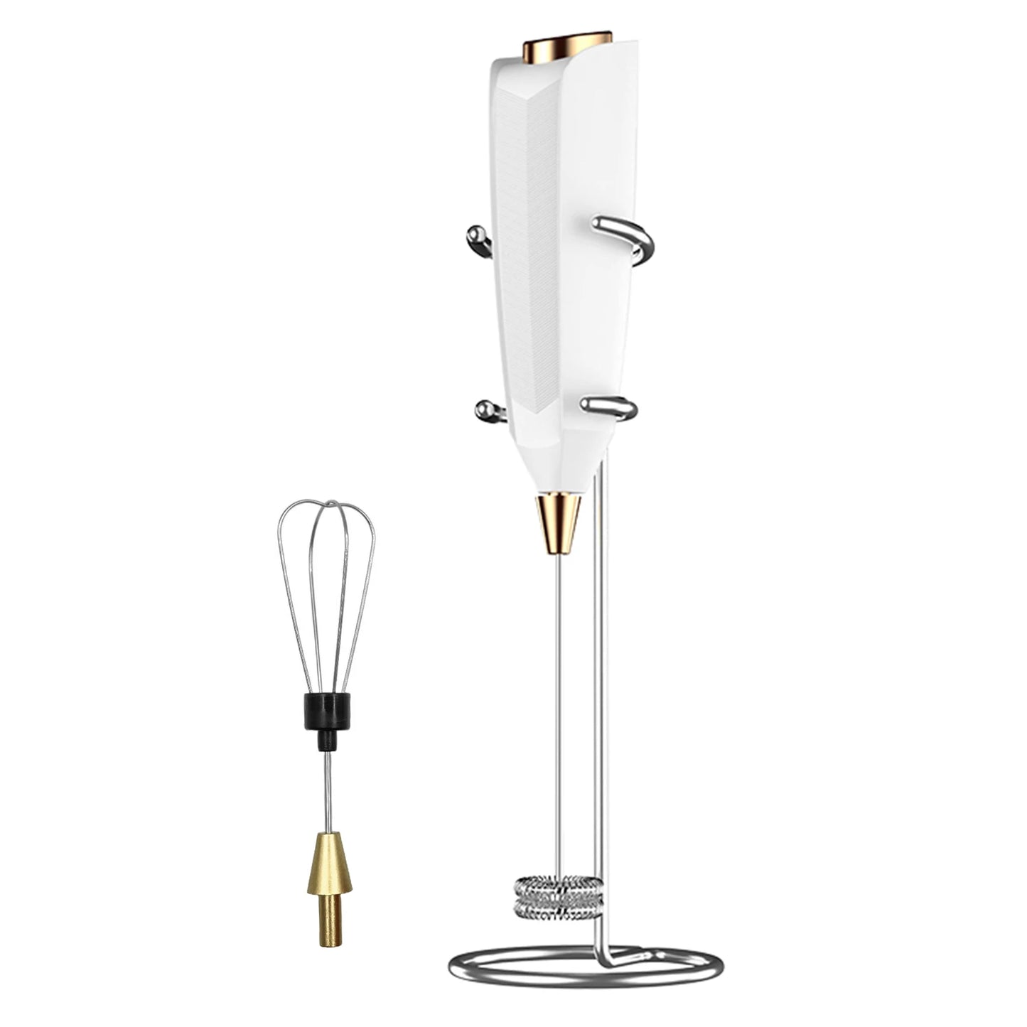 Milk Frother Handheld Battery Powered With Holder Frother Wand Drink Mixer Electric Whisk for Coffee.