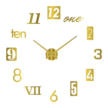 3D Wanduhr Leucht Rahmenlose Wanduhren DIY Digital Clock Wand Aufkleber Stille Uhr für Home Wohnzimmer Büro Wand decor