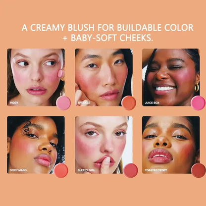 New PAGE VINE Pocket Blush Stick Cream 2-in-1Lip and Cheek Hydrating Stick Natural Rouge Powder Blush Cream Korea Pink Cosmetics.
