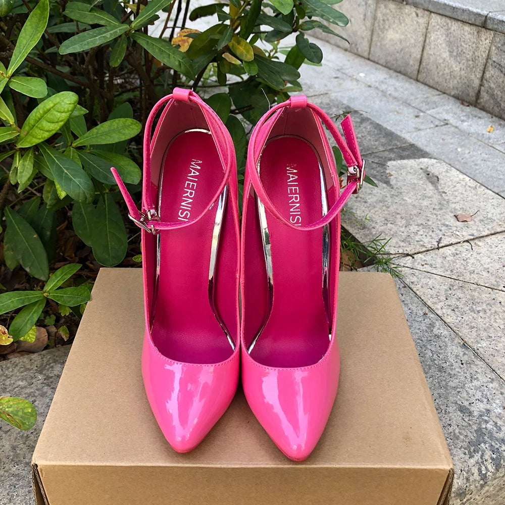 Customize 16cm Extreme Metal High Heels Stilettos Sexy Women Solid Black Red inside Pumps Party Unisex Man Shoes Crossdresser.