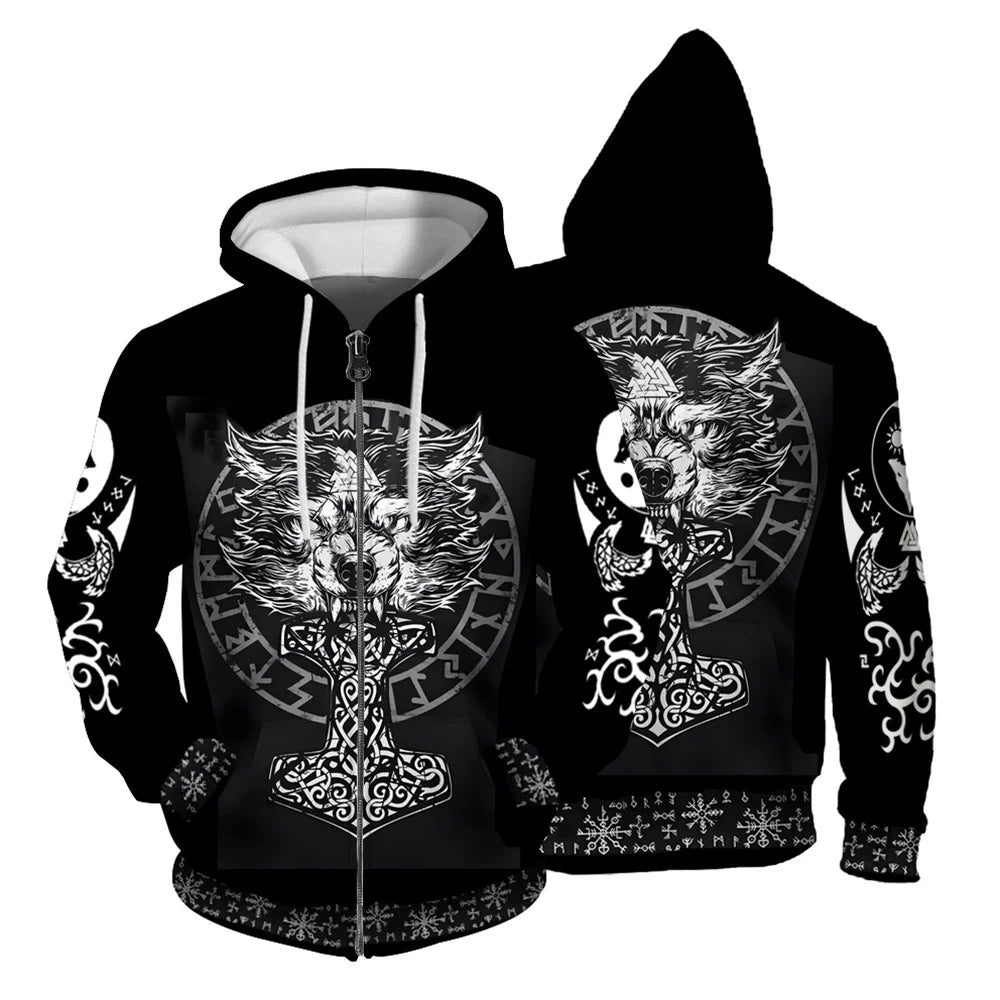 Autumn Sweatshirt New In Hoodies & Sweatshirts Comfortable Fashion Skull Print Keep Warm Clothing Man Hoodie Men's Clothing Tops.
