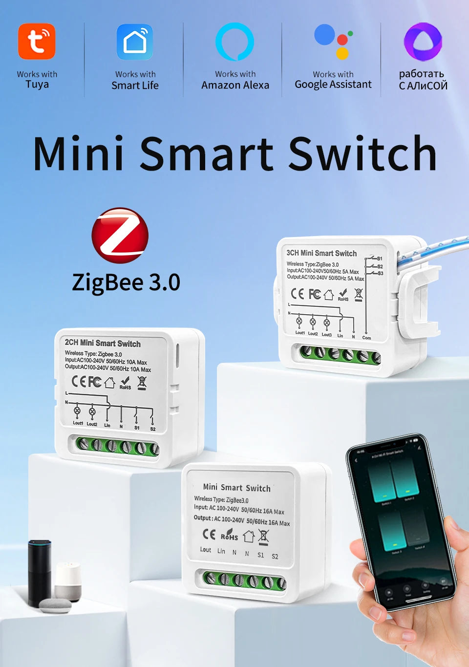 1/2/3 Gang Tuya Smart Licht Schalter Modul Zigbee 3,0 Smart Leben für Alexa Google Home Yandex DIY remote Breaker Verzögerung 100-240V.