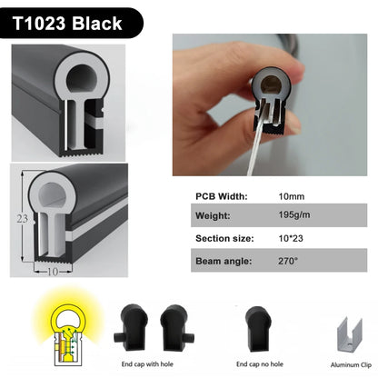 IP67 Waterproof Led Neon Silicone Flexible Cover Tube Suitable For WS2812B WS2811 5050 RGB 5mm 8mm 10mm 12mm PCB Light Strip