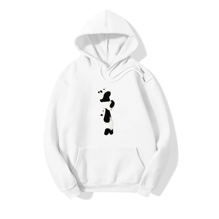 Blessyuki niedlichen Cartoon Panda gedruckt Hoodies Frauen lässig lang ärmel ige Basic Student Sweatshirt plus Größe Paar Kleidung y2k Top