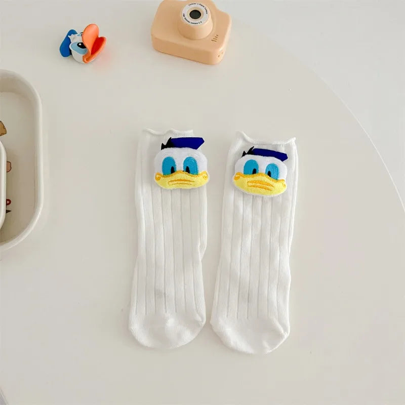 Disney Baby Mädchen Junge Overall Strampler Socke Hut Neugeborene Kleidung Set Baumwolle Cartoon Donald Duck Infant Kleinkind Body Outfit K618.