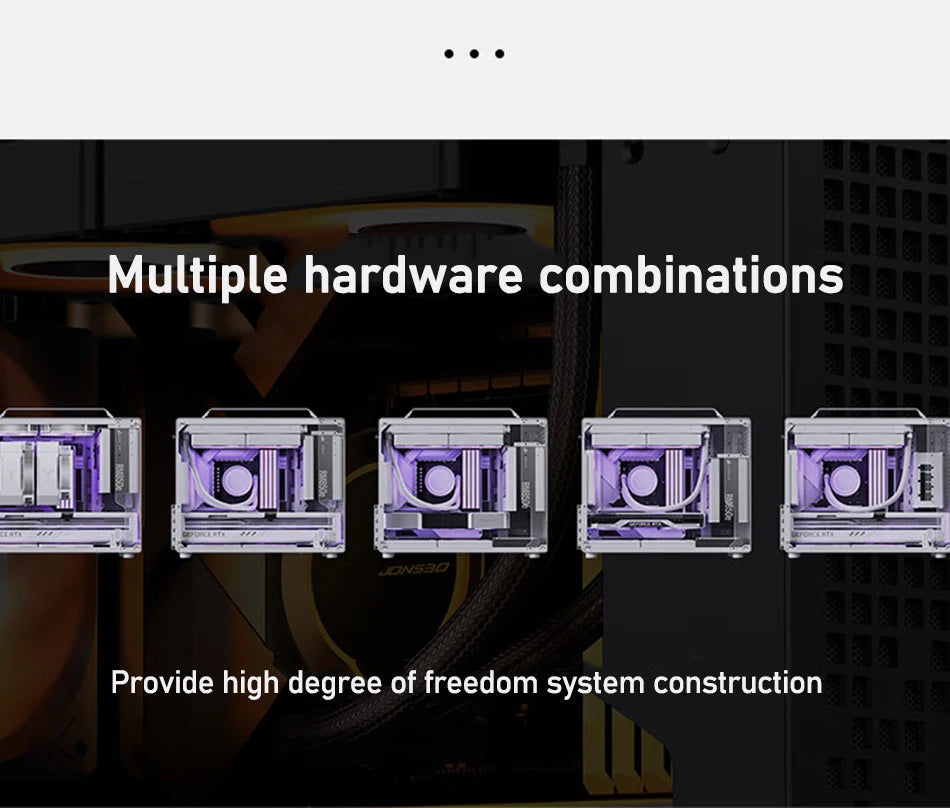 JONSBO Z20 MATX Case Detachable Handle Supports 240 Water-cooled 363mm Graphics Card Side  Transparency Desktop Mini PC Chassis