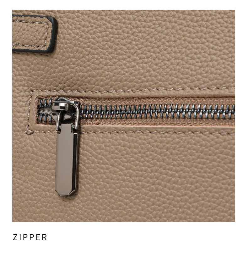 Genuine leather women's bag original first layer cowhide women's hand shoulder simple tote bag occupation.