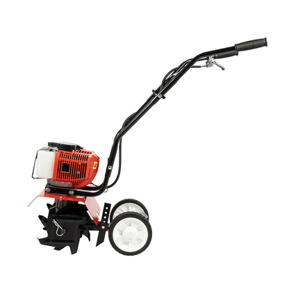 52CC 1700W Benzin-Gartenfräse  Kabelloser, luftgekühlter 2-Takt-Grubber, rotierend, zum Laufen, Lösen, 12 Zoll/30 cm breit, 12 cm dp