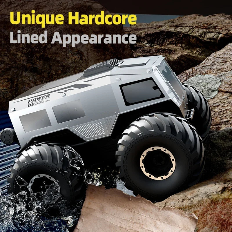 Q210 Amphibious Rc Car Dual Control 4WD Off-road Remote Control Waterproof Vehicle 2.4G Electric Climbing Crawler Toys for Kids.