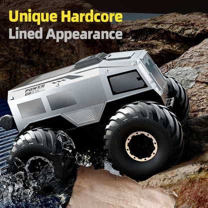 Q210 Amphibious Rc Car Dual Control 4WD Off-road Remote Control Waterproof Vehicle 2.4G Electric Climbing Crawler Toys for Kids.