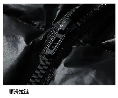 Vest Winter Hooded Glossy Cotton Vest Casual Waistcoat Men's Sleeveless Jacket Warm Overcoats Zipper Solid Color Mens Warm Vests