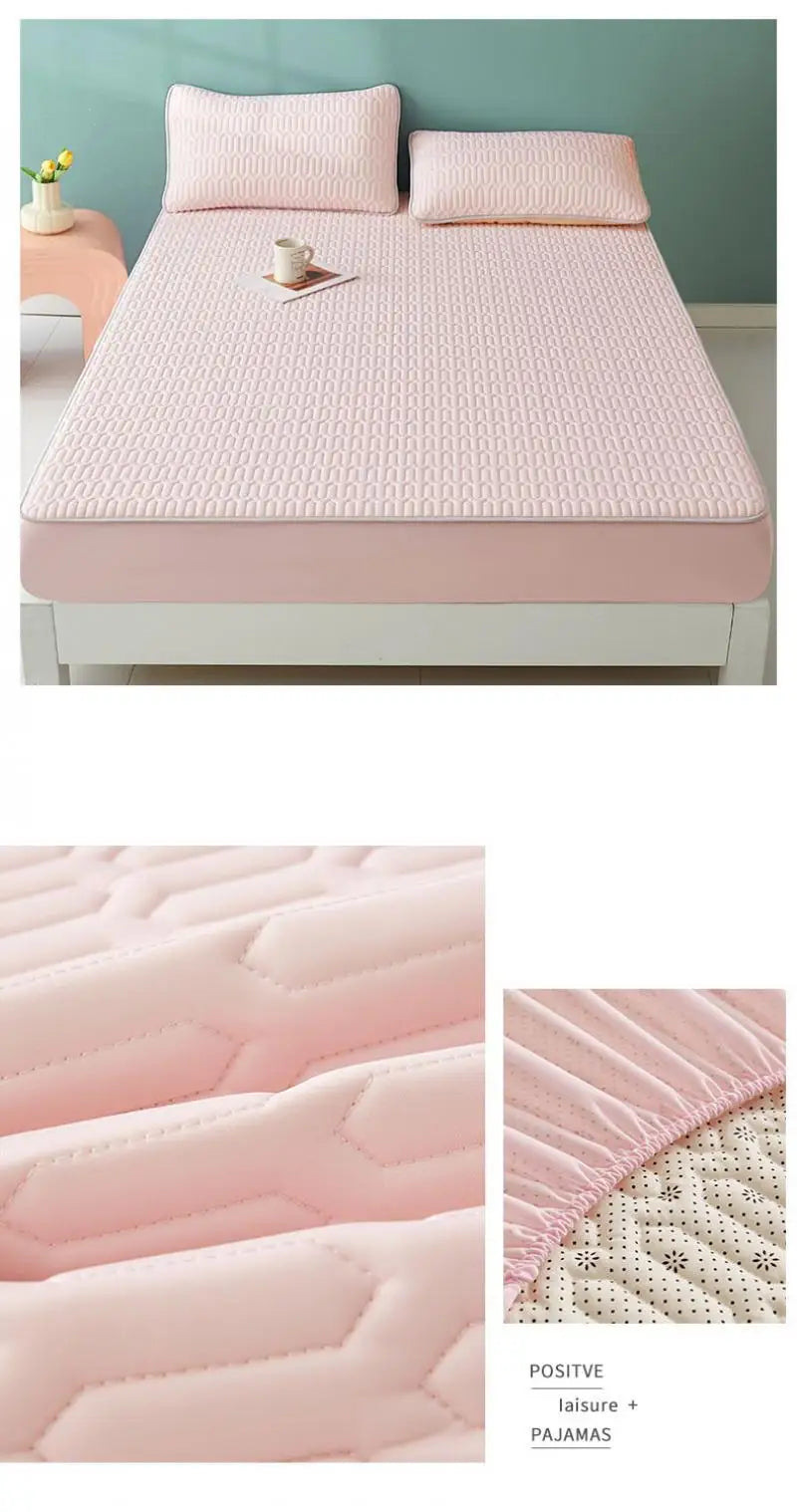 Cartoon Cute Pattern Cooling Fitted Sheet Single Natural latex fabric Soft cushion for Bedding Slow rebound Non-Slip Mattress