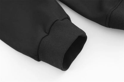 GIBSIE Plus Size Bow bestickter lockerer Hoodie Damen Herbst und Winter koreanische Kapuzen-Fleece-verdickte Pullover-Sweatshirts.