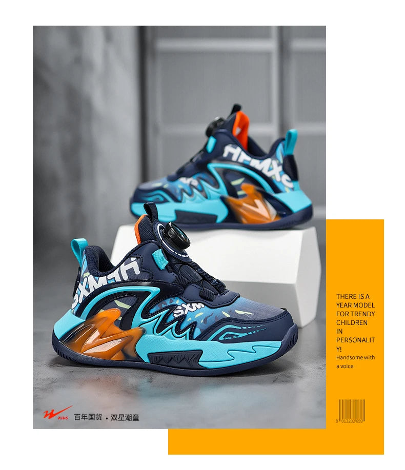 Luxury Boys Sneaker Children Origin Shoes 2025 Autumn New Fashion PU Leather Kids Basketball Shoes High Top Sneaker for Boys.