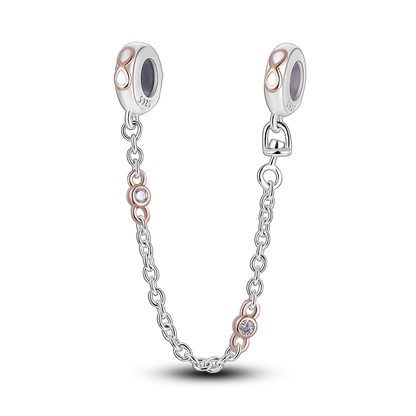 Silver Clasp 925 Sterling Silver CZ pave Clip Charms Daisy Beads Stopper Safety Chain fit Original Bangle Bracelet Jewelry Clip