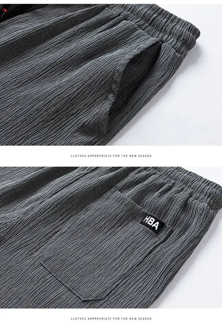 Summer Casual Ice Silk Short Sleeve T-Shirt Shorts Set for Men Fashionable Two-Piece Outfit Lightweight Sportswear Combo