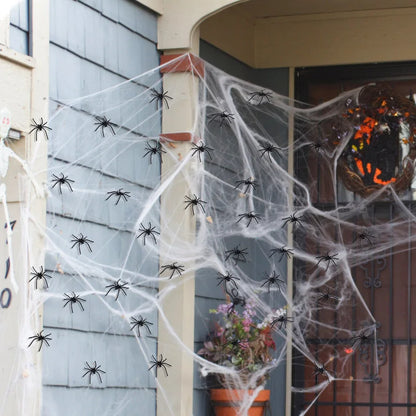 50–100 Stück leuchtende Halloween-Spinnen, gruselige Trick-Spinne für drinnen und draußen, Spukhaus, dekorative Requisiten, Halloween-Partyzubehör.