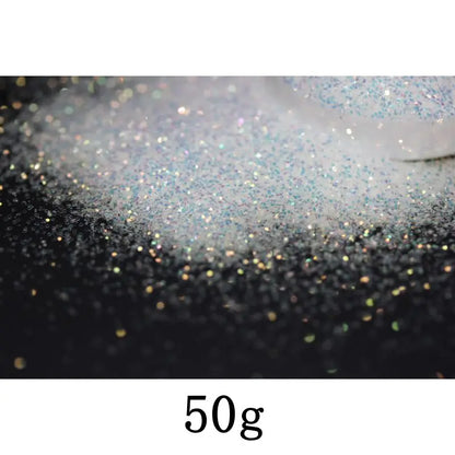 Ultra Fine Colorful Spark - Solvent Resistant White Iridescent Glitter -  - 015 Size, 0.5 mm.